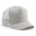 5 Panel Cotton Twill Cap w/ Mesh Back - Fused Buckram